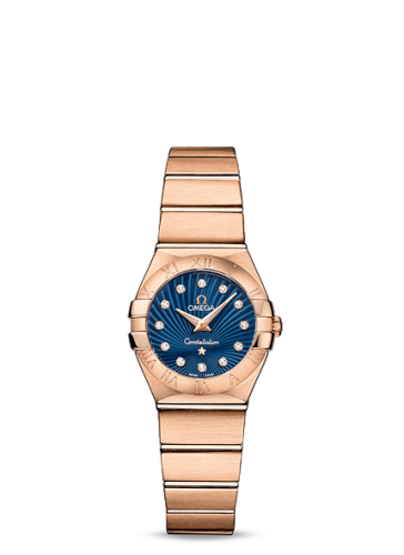 Omega Constellation Quartz 24 Brushed Red Gold / Blue Supernova